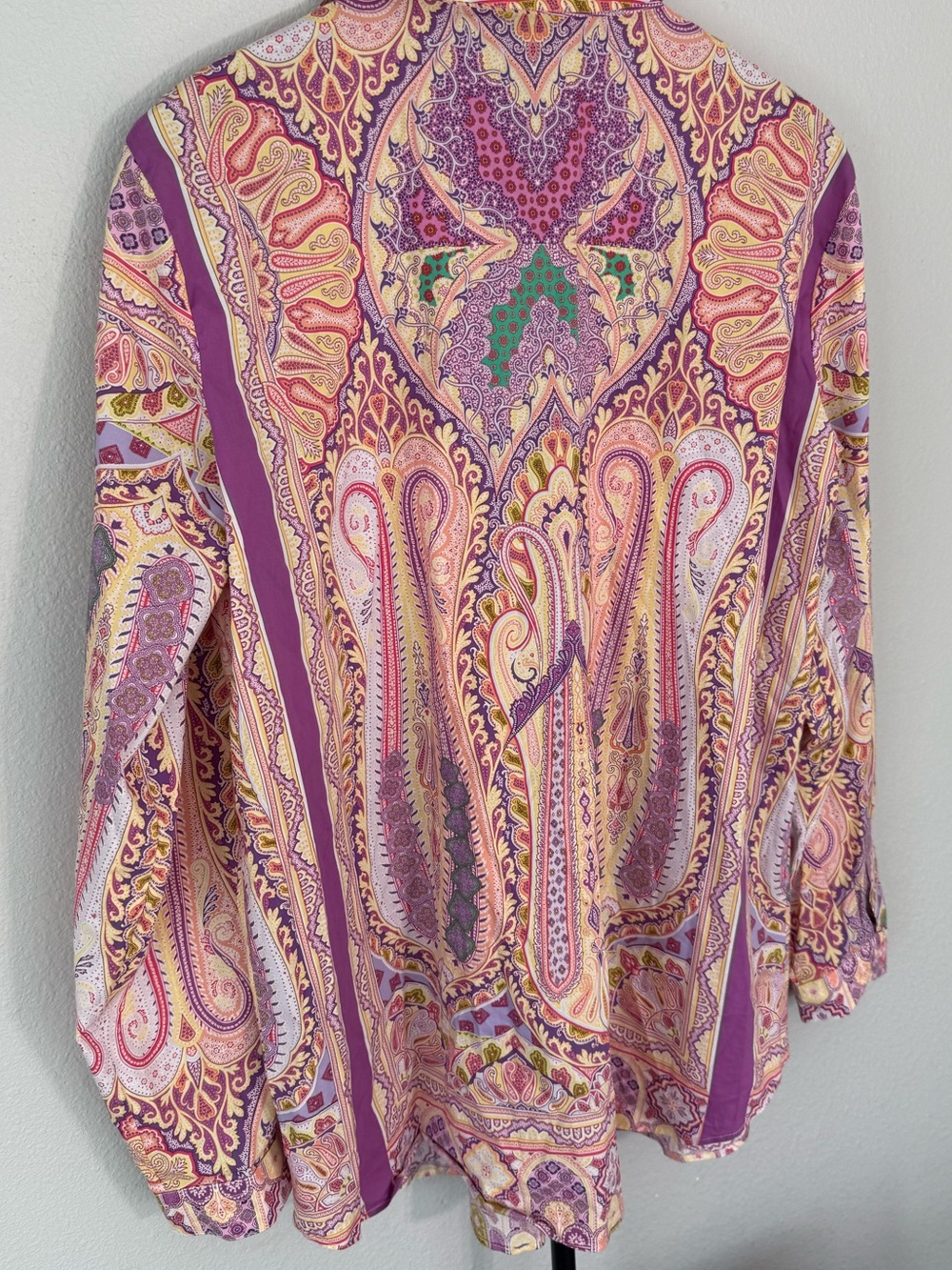 Etro Paisley Button Down Blouse Multicolor Made in Italy Women  IT 50 Size XL - Picture 12 of 13